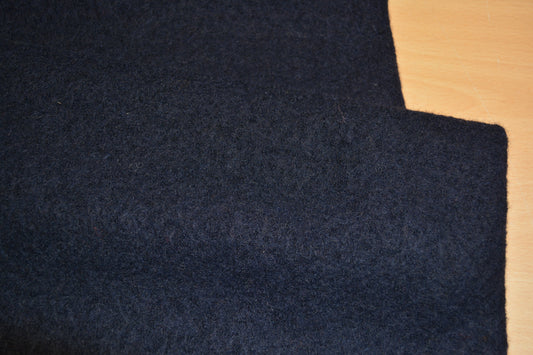 Merino Boiled Wool Fabric- Navy