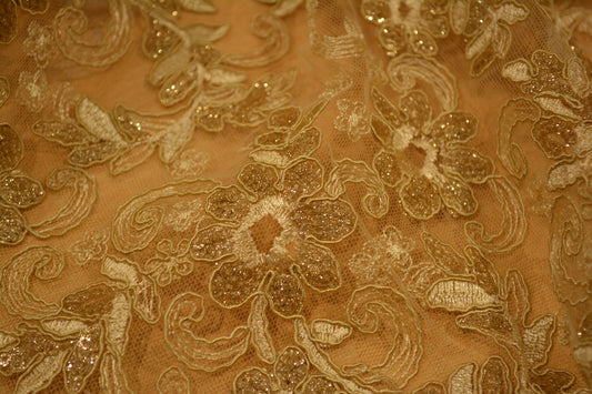 Gold Sequin Lace