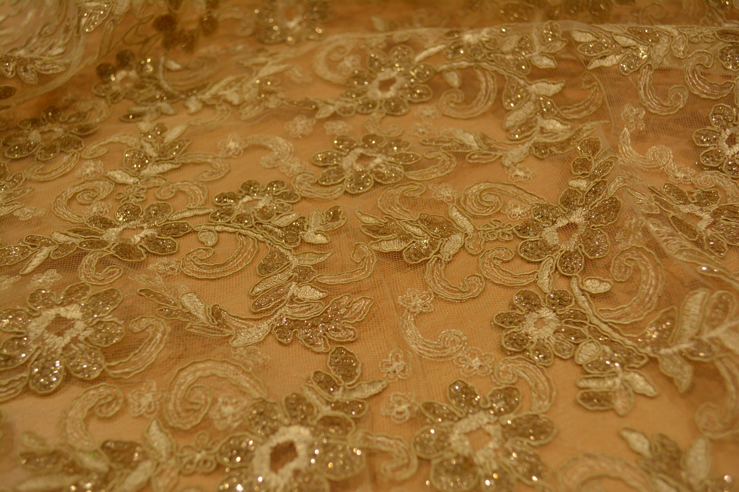 Gold Sequin Lace
