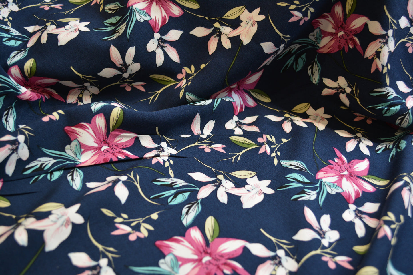 Viscose Fabric - Sweet Summer Navy
