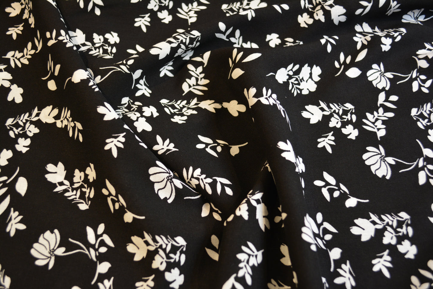 Viscose Fabric - Summer Shadow - Black