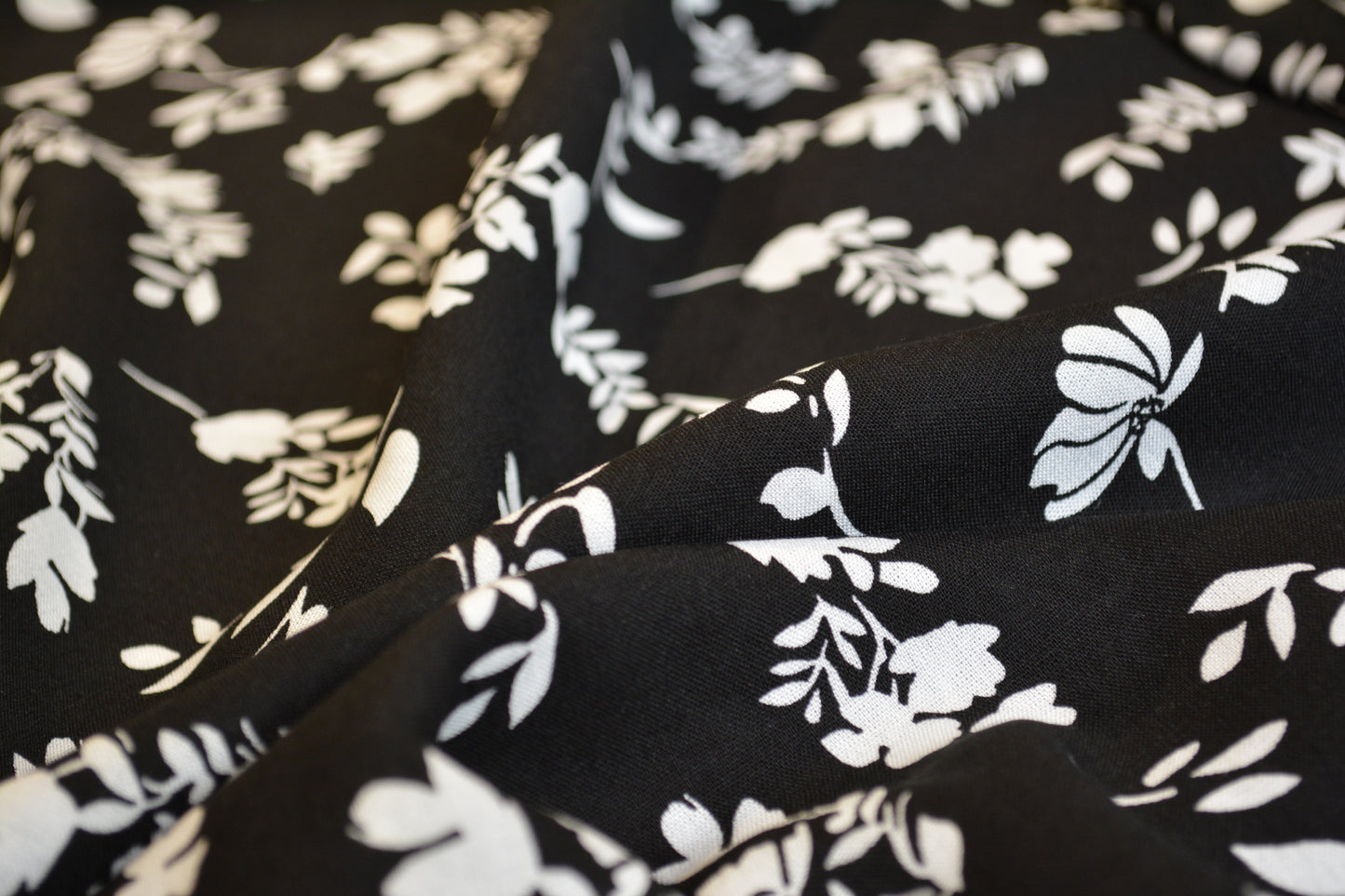 Viscose Fabric - Summer Shadow - Black