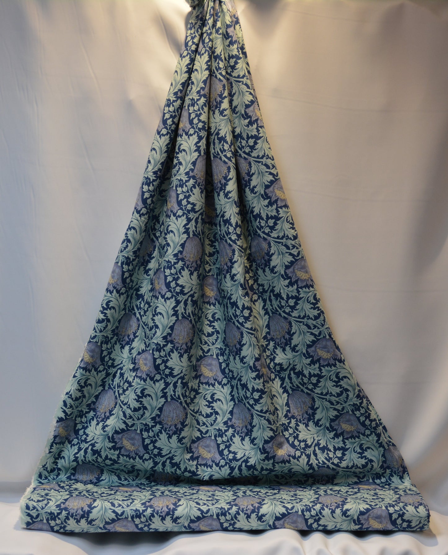 William Morris 100% Cotton Fabric - Navy