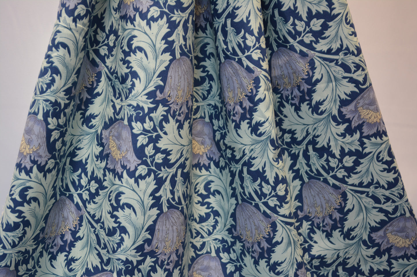 William Morris 100% Cotton Fabric - Navy