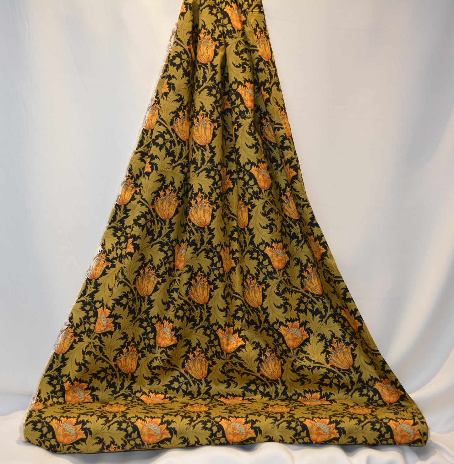 William Morris 100% Cotton Fabric - Black