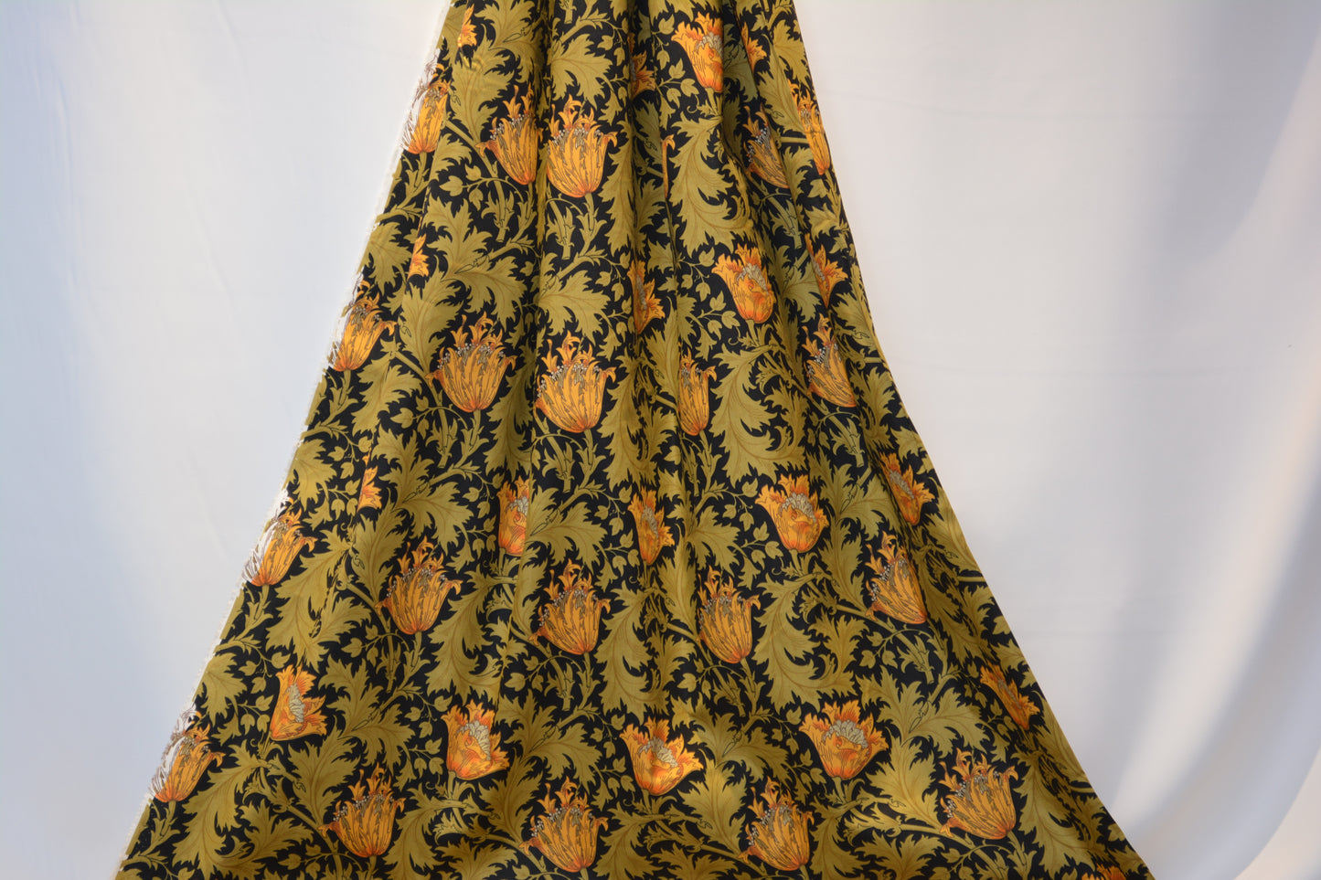 William Morris 100% Cotton Fabric - Black