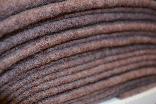 Merino Boiled Wool Fabric- Marl Fawn