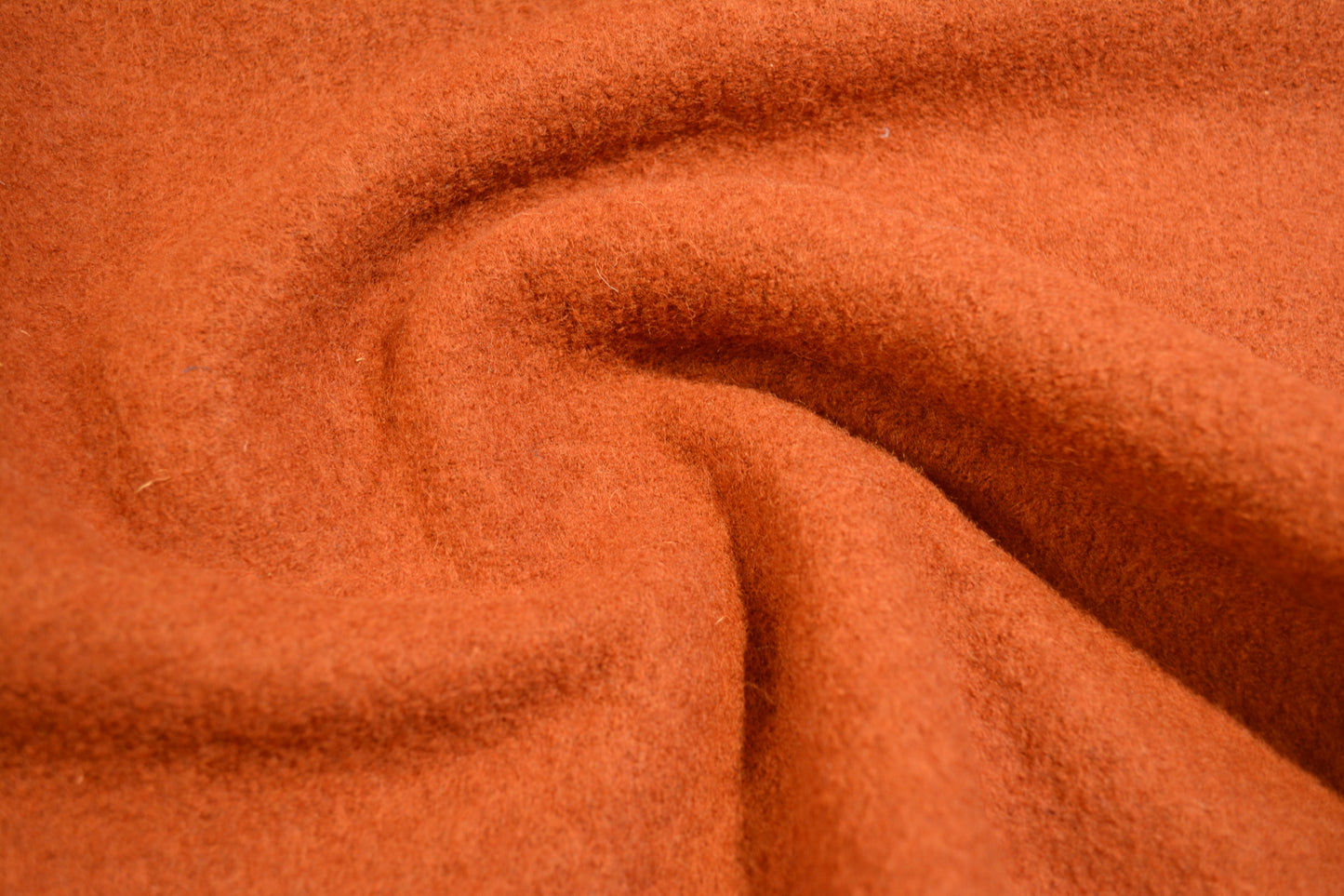 Merino Boiled Wool Fabric- Rust